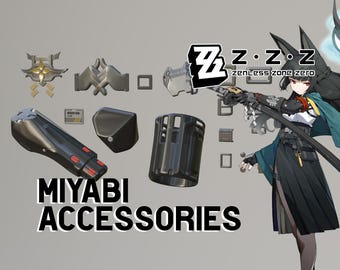 Zenless Zone Zero | Miyabi Hoshimi&#39;s Accessories - Files for 3D PRINTING
