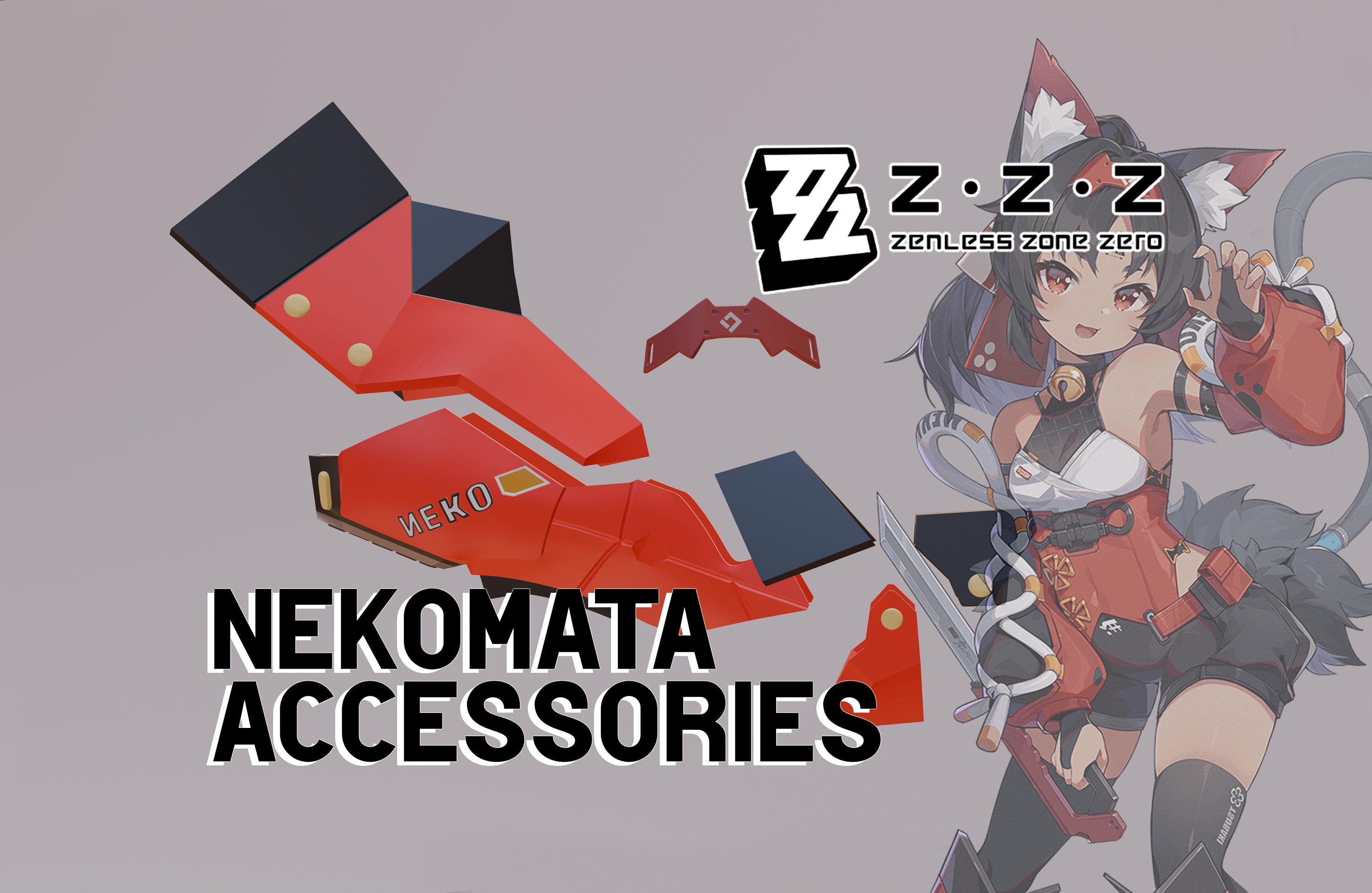 Zenless Zone Zero | Nekomata's Accessories - Files for 3D PRINTING