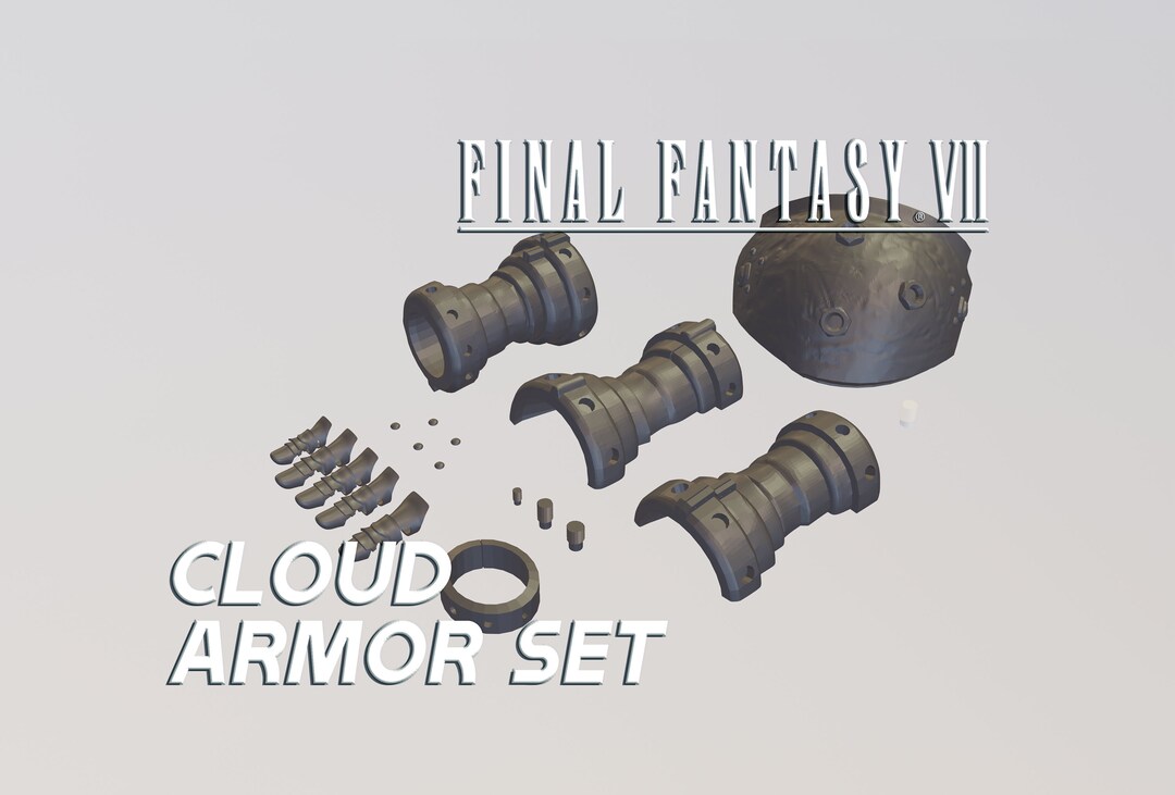 Final Fantasy VII | Cloud Strife's Armor Set - Files for 3D PRINTING - Etsy