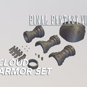 Final Fantasy VII | Cloud Strife&#39;s Armor Set - Files for 3D PRINTING