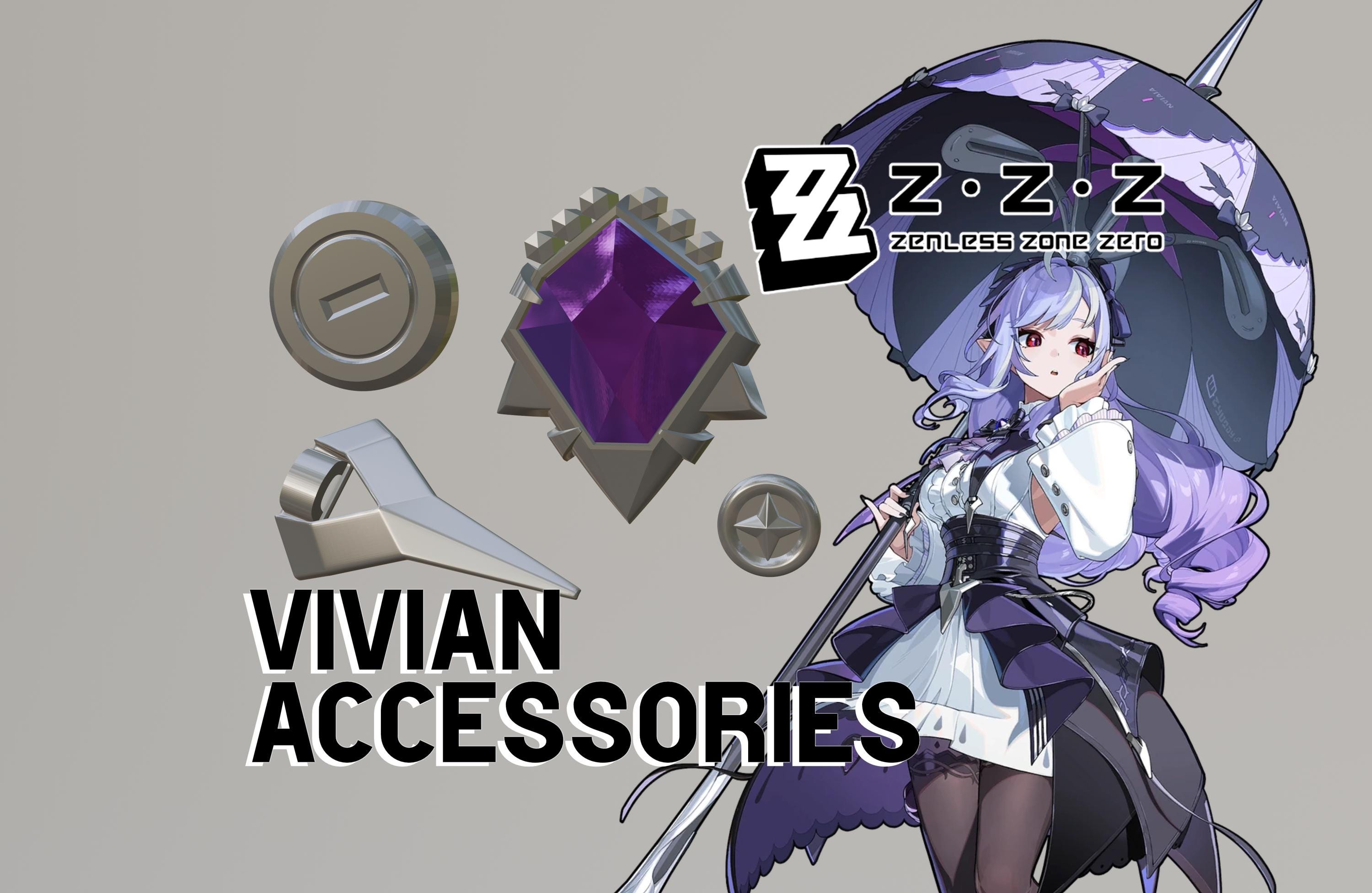 Zenless Zone Zero | Vivian Banshee's Accessories - Files for 3D PRINTING