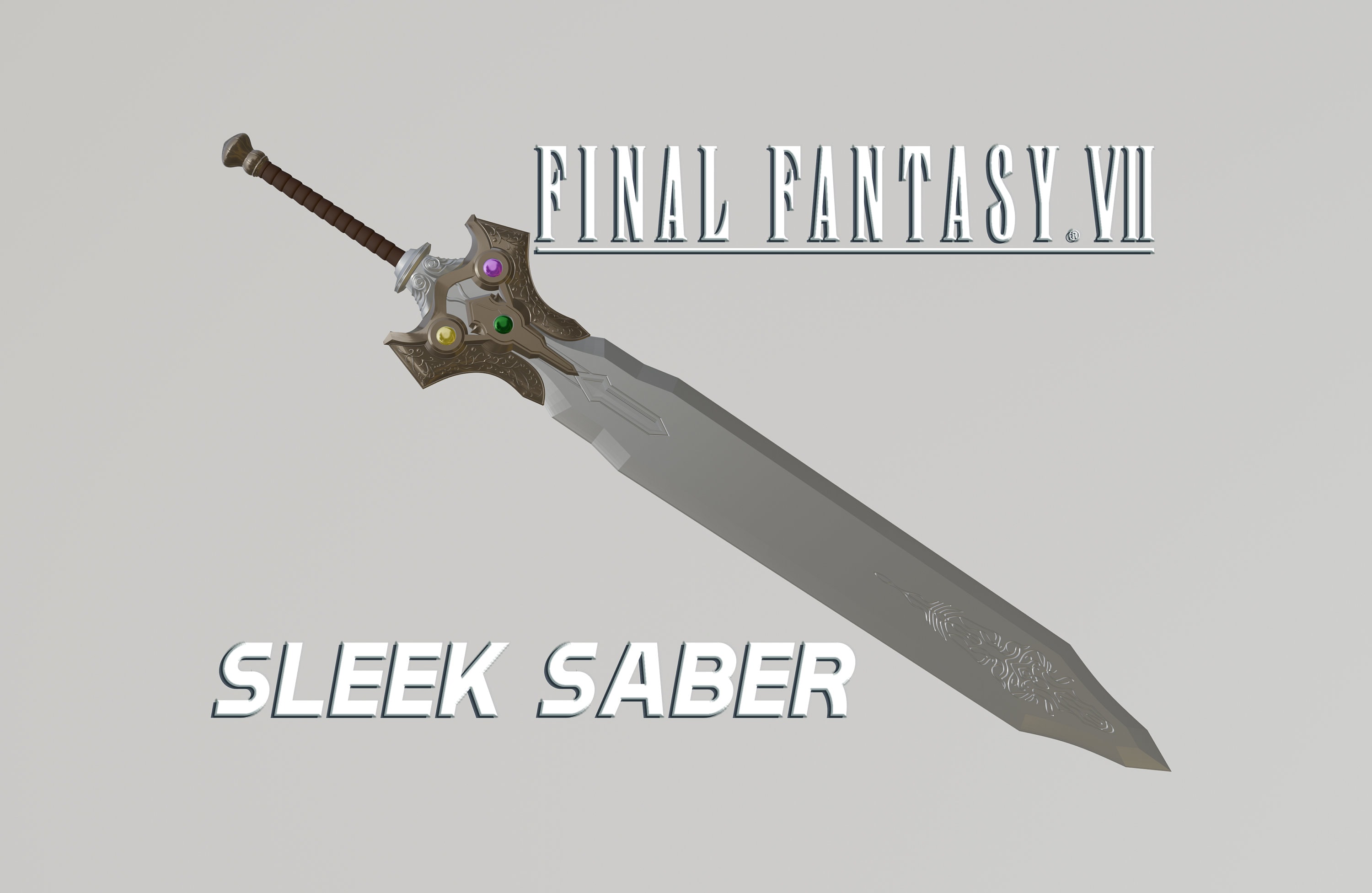 Final Fantasy VII | Cloud Strife's Sleek Saber - Files for 3D