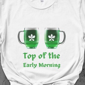 morning drink t shirt, clover tshirt, lucky tshirt, shamrock tee shirt, pattys day tshirt, leprechaun tshirt, irish beer tshirt,