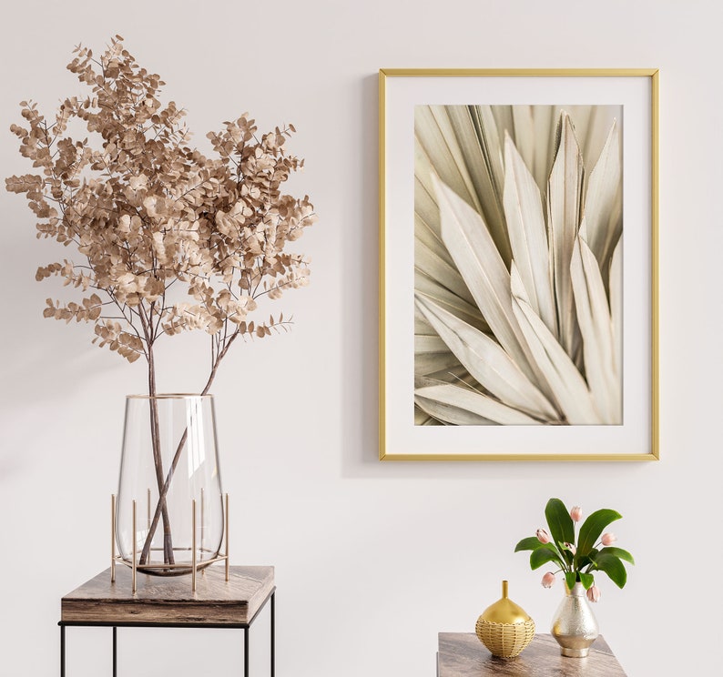 Palm Leaf Wall Art Palm Leaf Print Printable Poster Digital Etsy