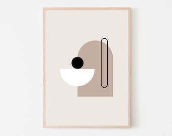 Impressões geométricas abstratas - Arte de parede moderna para impressão - Download instantâneo - Decoração de casa minimalista - Arte digital
