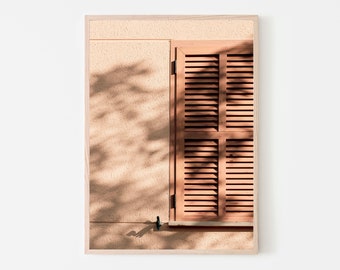 Italian Window Art Print, Italy Wall Decor, Mediterranean Architecture, Rustic Vintage Photography, European Charm, Italian Village Scene
