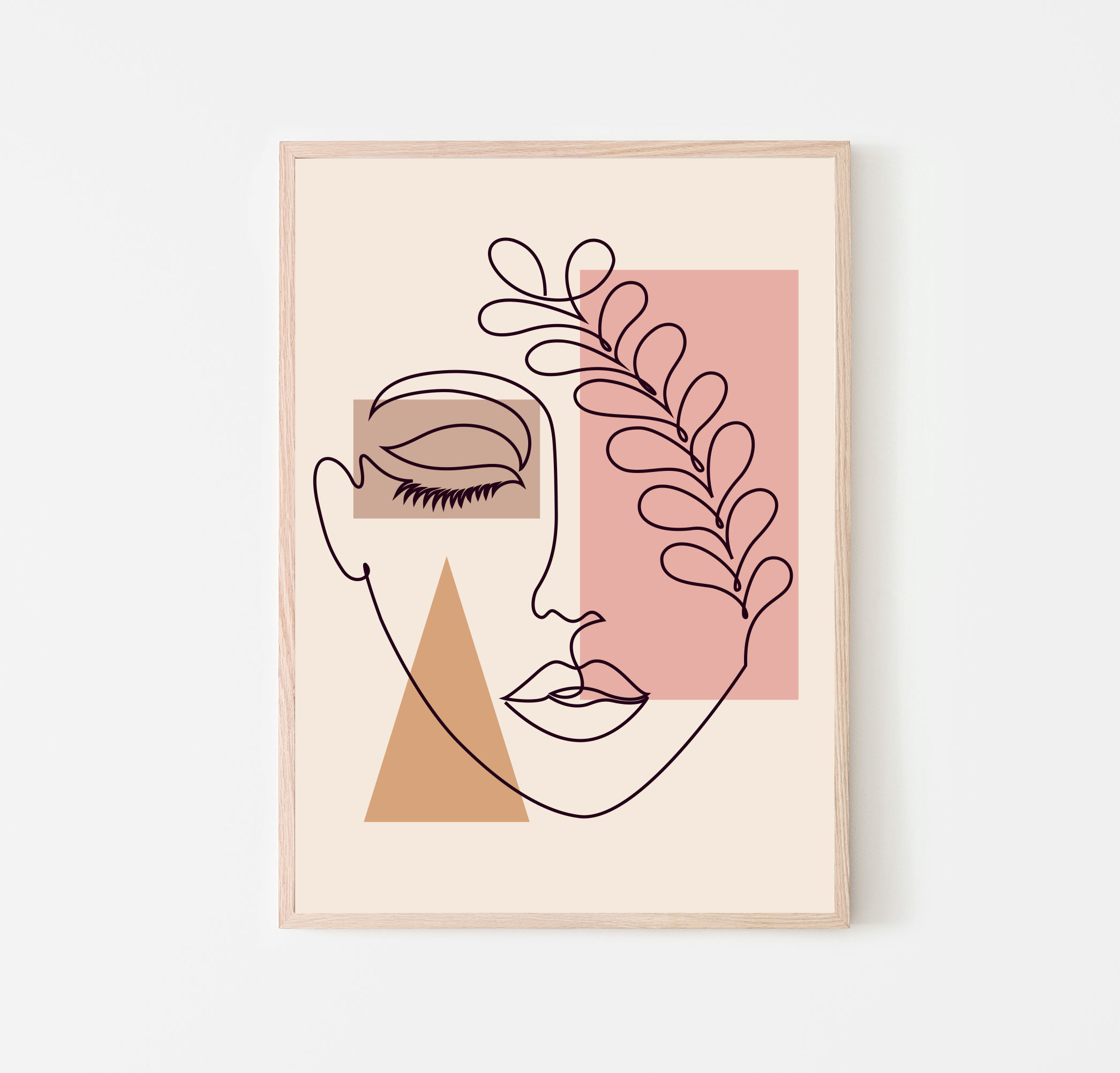 Abstract Face Wall Art Modern Contemporary Portrait Print Unique