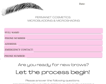 Pink Microblading & Microshading Forms Bundle