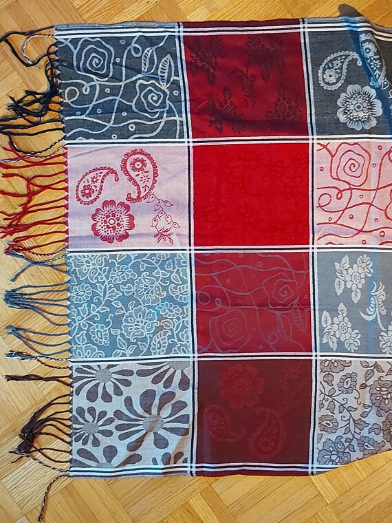 Scarves and Wraps Color Block Multicolor Pashmina… - image 5