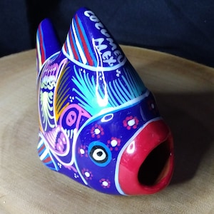 Tonala Mexican Red Pottery Fish Vintage Fish Statue Fish Figure Marine Life Tropical Fish