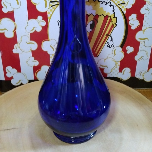 Vintage Colbolt Blau Teardrop Flasche Made in Italien ACQUA Della MADONNA 50MM