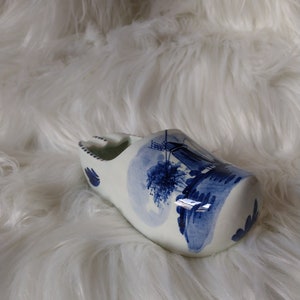Delft Holland Vintage Delft Blue Holland Clog, Shoe Ashtray. Delft Collection, Porcelain, Dutch, Clog Shoe