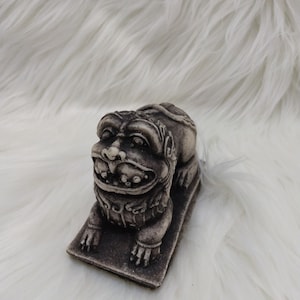 Foo Dogs Statue Vintage 1970er Steinlöwe Figur Traditionelle Chinesische Landwirtschaftliche Verzierung Lion Dogs Foo Dogs