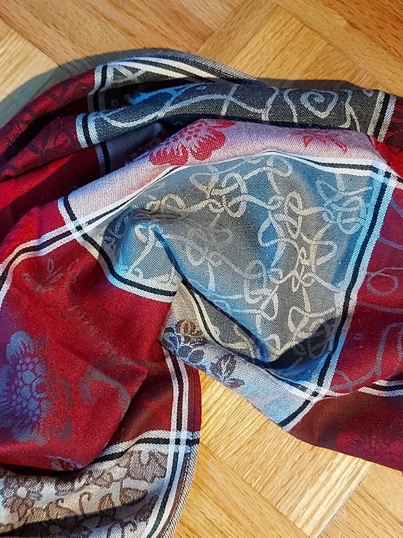 Scarves and Wraps Color Block Multicolor Pashmina… - image 4