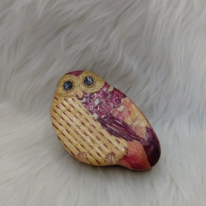 Wicker Owl Box Vintage Mid-century Woven Wicker Owl Shaped Trinket Box Jewelry Box Momento Box The Peoples Republic of China