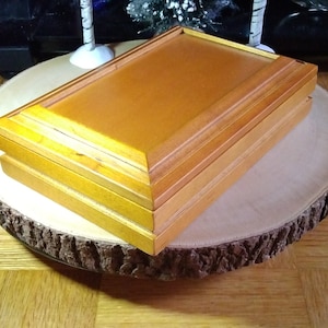 Wood Box Vintage 1970&#39;s Cedar Wood Trinket Box Jewelry Box Momento Box Japan