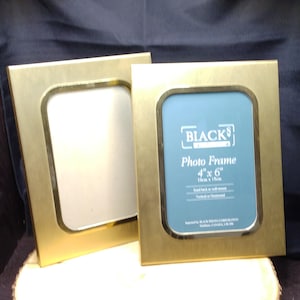 Blacks Brushed Gold Style Metall 4 x 6 Bilderrahmen 2er Set