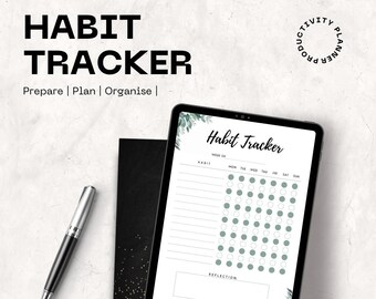 Utskrivbar veckovis vanerapportering | A4 PDF | Vaneplaneringsblad | Digital nedladdning | Produktivitetsmall