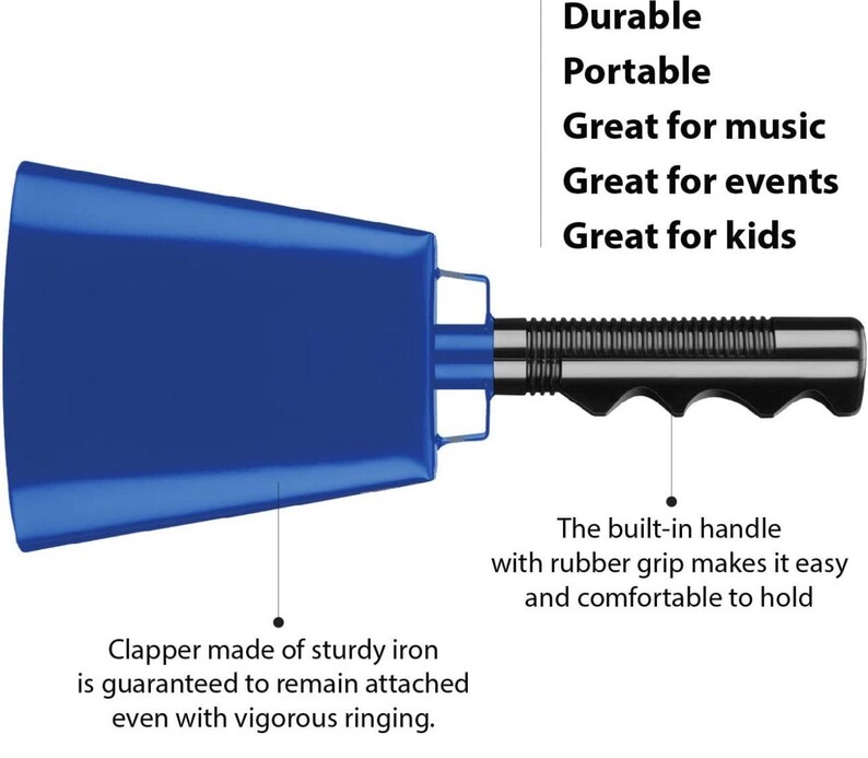 Team Spirit Cowbell for Football Hockey Baseball Softball Etsy