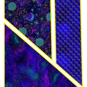 Royal Blue Purple Galaxy Cosmic Sky Metallic Timeless Treasures Cosmos ...