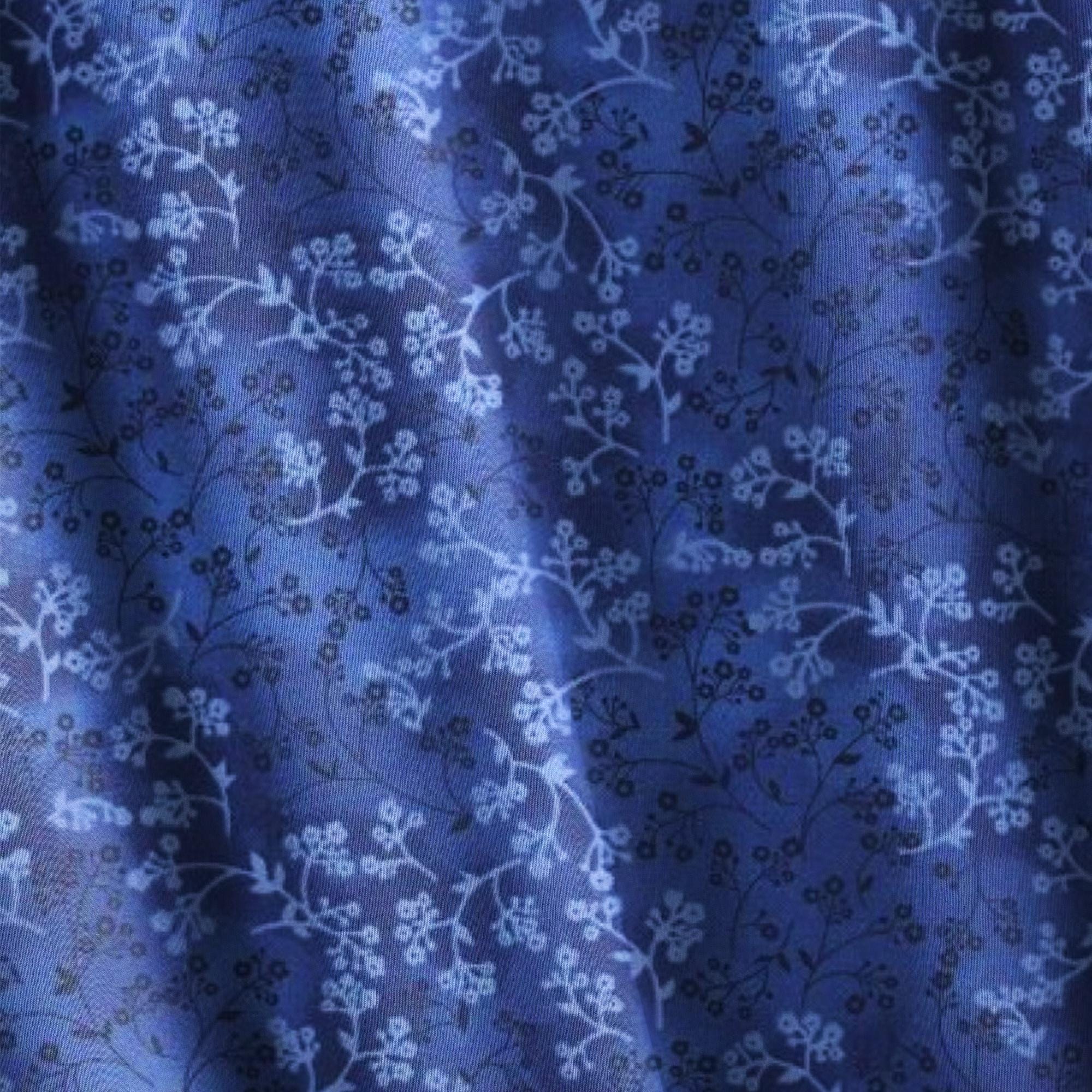 Blue and White Dressmaking Fabric - Etsy