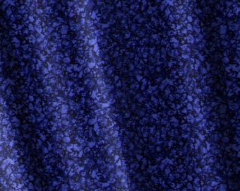 Navy Blue Fabric by the Half Yard Crackle Cotton Quilting Fabric Navy Blue Abstract Tone on Tone Blue Cotton Tonal Blender Fabric for Quilts