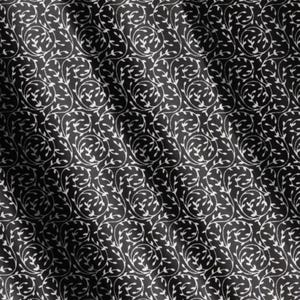 White on Black Swirl Continuous Cut Quilting Apparel Black and White Fabric for Quilting Gift 13 45&quot; 100 Cotton Quilting Fabric by Half Yard