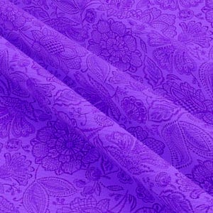Jacobean Toile Quilting Fabric Purple Tonal Floral Vintage Inspired 100 Cotton Fabric Soft Purple by the Half Yard Home Decor Material 3414P