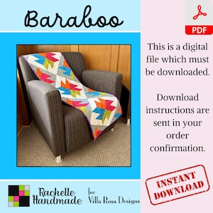 Baraboo Table Runner Quilt Pattern Fat Quarter Skill Builder Wall Hanging Patchwork Project Beginner Friendly Home Decoration Digital PDF