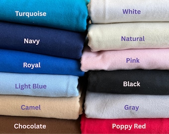 108 Wide Flannel Fabric Quilting Cotton Material Preshrunk Quilt Backing Lightweight Yardage Premium Quality Craft Project Solid Color Soft