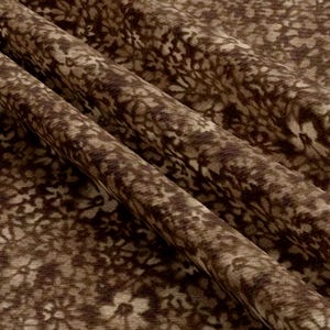 Chocolate Brown Floral Cotton Fabric by the HALF Yard Quilting Fabric for Sewing Projects Fall Floral Print Fabric Autumn Floral Brown CF