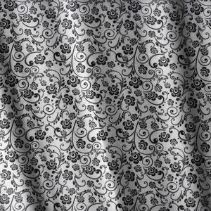 Black on White Floral Continuous Cut Quilting Apparel Black and White Fabric for Quilting Gift 100 Cotton Quilting Fabric by  Half Yard 16