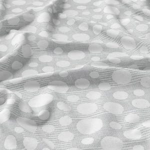 White Quilting Fabric Sale White on White Background Fabric Tone on Tone White Fabric by the Yard 10% Cotton Dots on Stripes Half Yard.