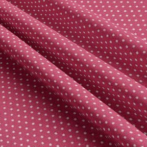 Flamingo Pink Pin Dot Patchwork Cotton Quilting Fabric by the Half Yard Hot Pink Pindot Continuous Cut Quilting Material Dark Pink Polka Dot