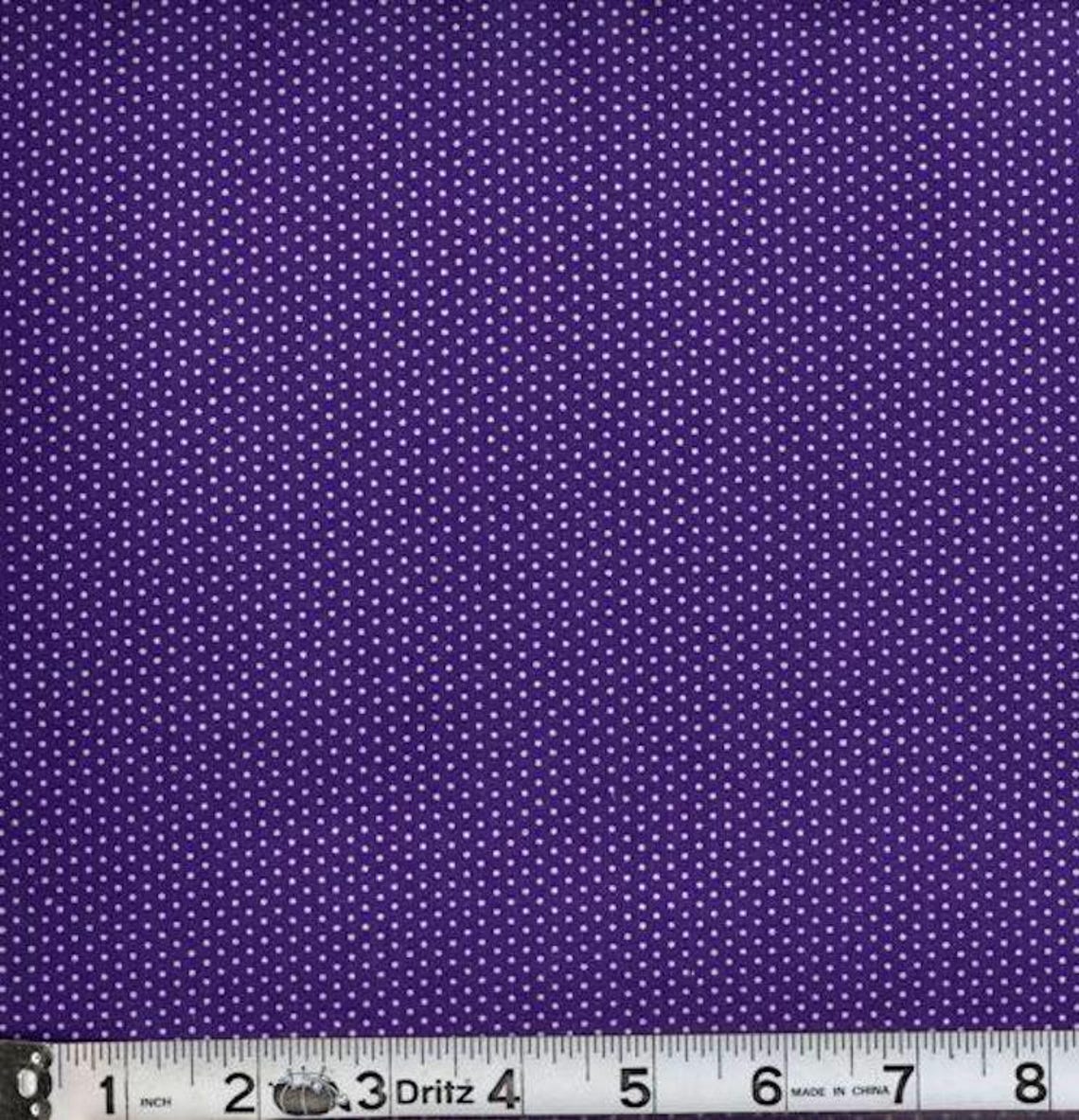 Purple Pin Dot Patchwork Cotton Quilting Fabric by the Half Yard Pindot ...