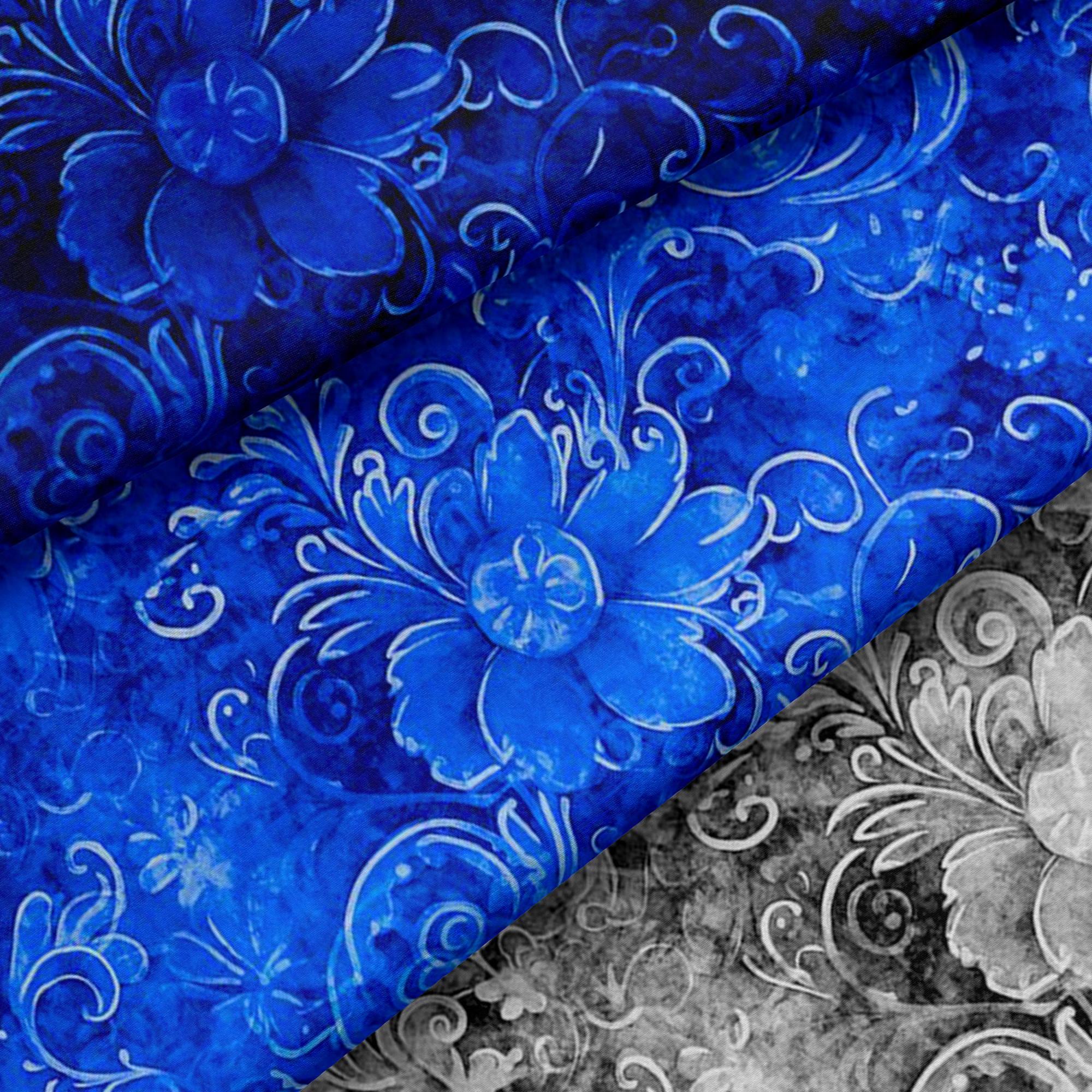 Blue Jacquard Fabric - Etsy