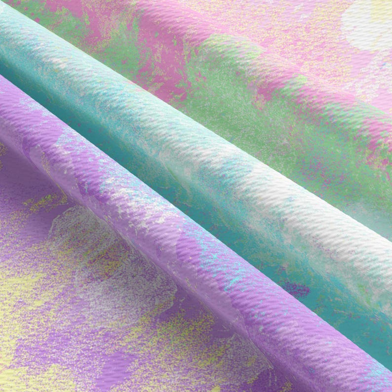 Pastel Watercolor Stripe Cotton Quilting Fabric by the HALF Yard Pink ...
