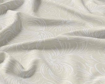 Tone on Tone White on Natural Quilting Fabric by Half Yard Neutral Background Fabric 100% Cotton Quilting Continuous Cut Yardage Day Dream