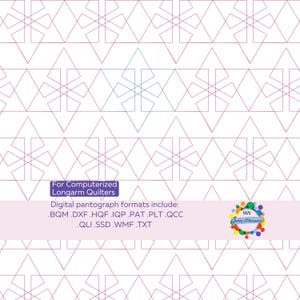 Digital Quilting Pattern Winter Quilting Design For Longarm Machine Pattern Edge Design Snowflake Border Quilting Template Geometric Style