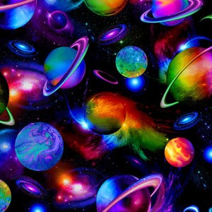 Astronomy Gift Idea Galaxy Quilt Kit Beginner Friendly Project Space Themed Throw Blanket Cotton Fabric Set Star Design Universe Pattern Complete Sewing Materials Cosmic Panels Black Sashing Included Binding Backing Bedroom Decoration DIY