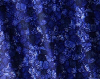Navy Blue Blender Fabric by the Half Yard Cotton Quilting Fabric Navy Blue Tone on Tone Blue Cotton Tonal Blender Fabric for Quilting Rocky