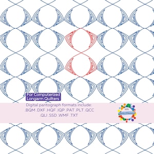 Digital Quilting Pattern Fractaline Design Modern Geometric Quilting File E2E Computerized Machine Pattern Edge Border Design Professionals