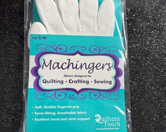 Machingers Quilting Gloves for Quilting Crafting Sewing Fingertip Grip Quilters Touch Gift for Quilter Breathable Gloves to Grip Fabric