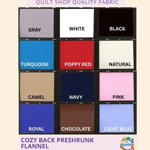 Wide Flannel Fabric Premium Cotton Material Preshrunk Quilt Backing Lightweight Yardage Quilting Supply Extra Wide Backing Material Soft Texture Solid Color Options Craft Project Essential Professional Quilters Choice Quality Fabric