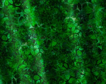 Green Cotton Quilting Fabric by Half Yard Watercolor Emerald Green Floral Fabric for Quilting Continuous  Fabric Green Christmas Fabric K33