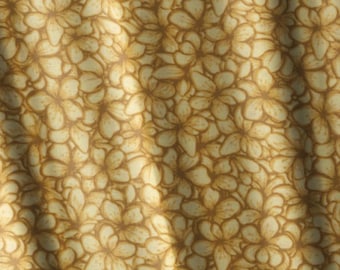 Camel Tan Neutral Floral Fabric by the Half Yard Cotton Quilting Fabric Neutral Tone on Tone Tan Flower Cotton Tonal Blender Fabric Cherry