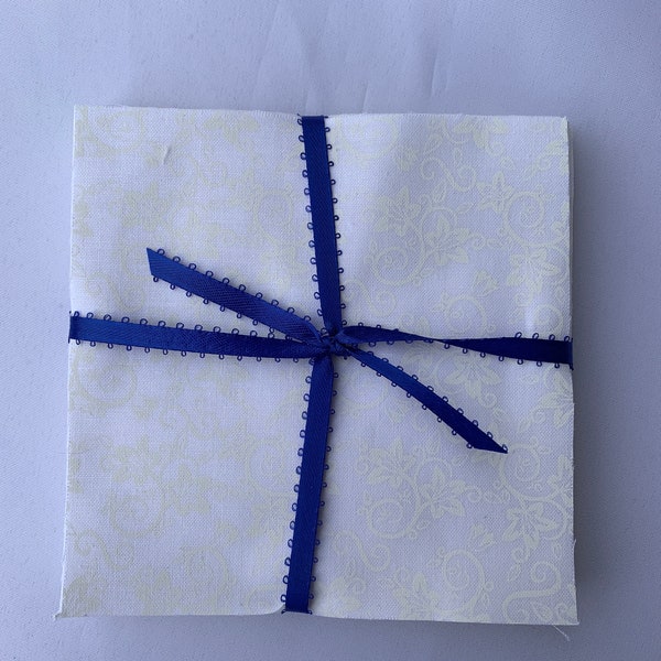 White Precut Quilting Squares Etsy