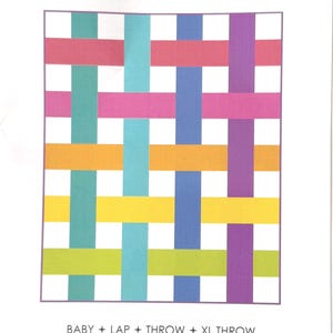 Bold Braids Quilt Pattern by Sew Brainy Designs Strip Pieced Braided Confident Beginner 4 sizes Baby Quilt Lap Throw  XL Throw Quilt