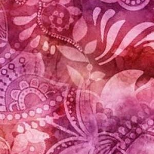 Floral Pattern Cotton Fabric Premium Quality Material Pink Purple Paisley Design Quilting Supply Collection Home Decor Sewing Package Creative Project Essential Beautiful Watercolor Effect Professional Grade Store Bundle Half Yard Material