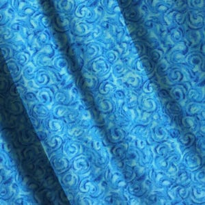 Turquoise Cotton Fabric by the Half Yard Quilting Fabric Turquoise Tone on Tone Cotton Turquoise Tonal Blender Fabric for Quilting Twister